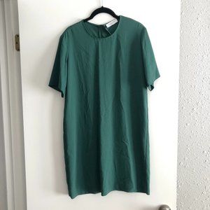 Everlane Japanese GoWeave Back-Zip Tee Dress - Green - 6